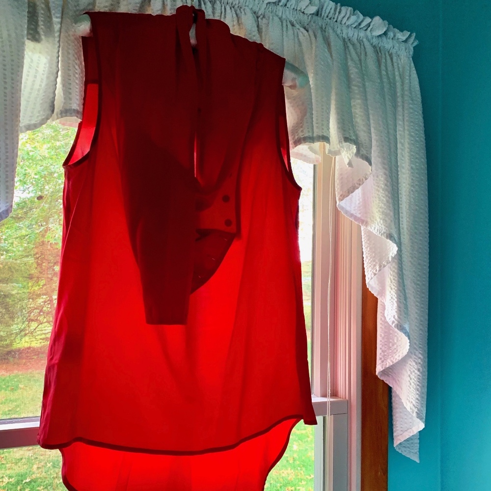 Sleeveless BCBGMaxAzria Silk Blouse: SIZE S